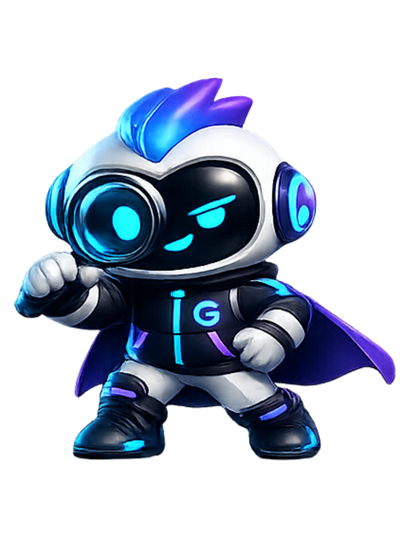 Grovi in a detective pose, ready to investigate